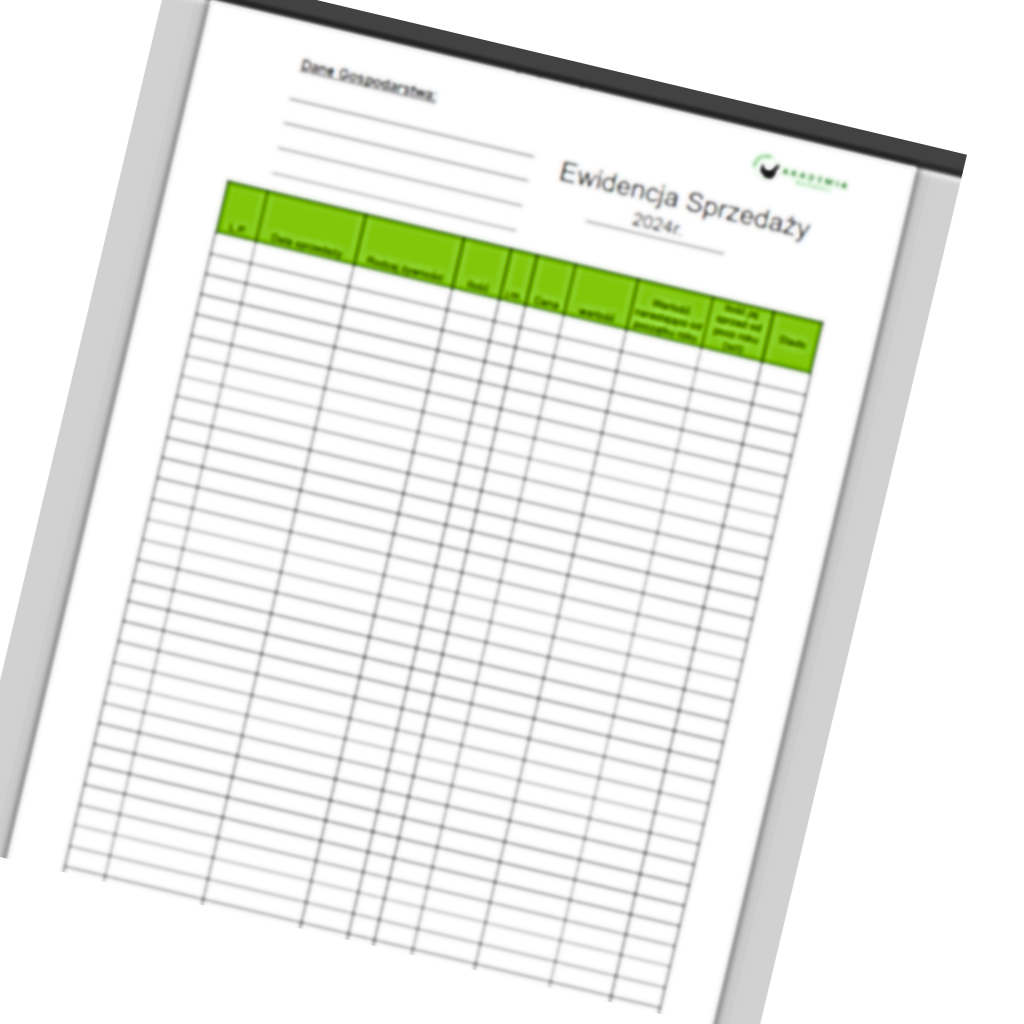 tabelka ewidencja sprzedaży Ewidencja sprzedaży jaj
